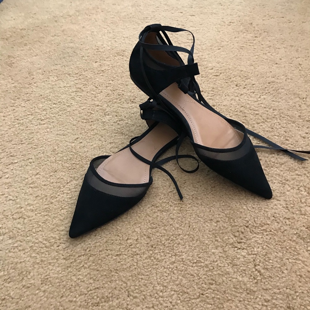 Zara black suede shoes